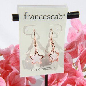 NWOT Francesca's Collections Rose Gold Tone Earrings